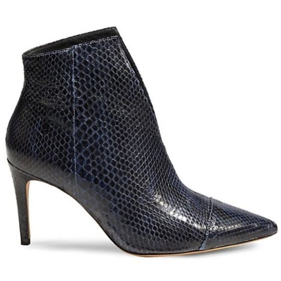 Alexandre Birman:  Megan 85 Python Ret Lacquer Booties - nightblue - Picture 2 of 14